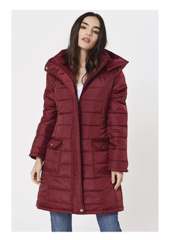 Campera Larga Bordó - comprar online