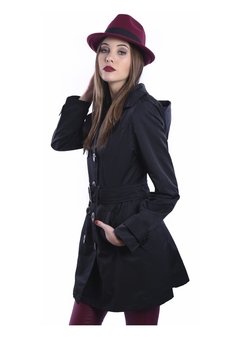 Piloto Impermeable Trench Negro - comprar online