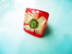 Anillo Flower Power- Rojo