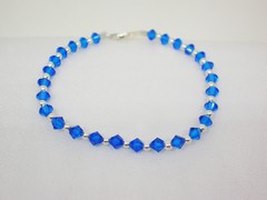 Pulsera cristal Swarovski y plata- Capri Blue