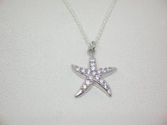 Dije Chic Starfish + cadena- Plata - comprar online