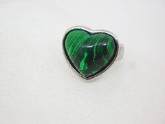 Anillo Corazón verde - Acero en internet