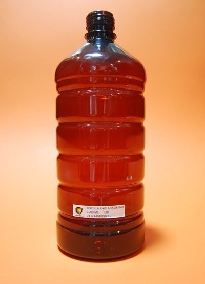 Botella 1 litro de cristal ámbar - Calidad certificada