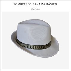 Sombrero Panama Basico Blanco - PACK X 10 - comprar online