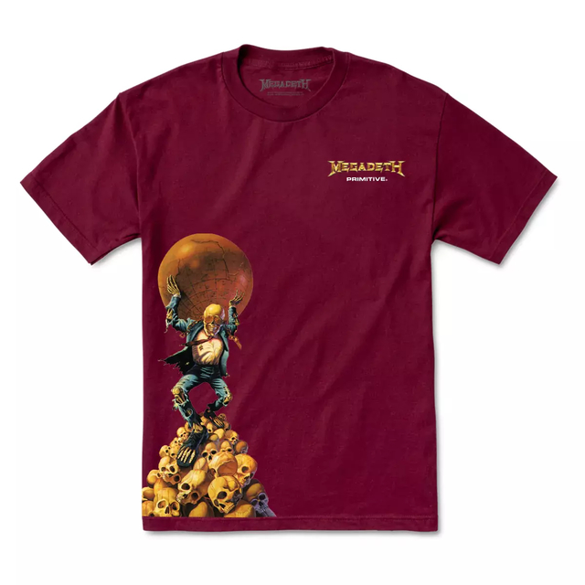 Camiseta Primitive Dawn Patrol MegaDeath Burgundy