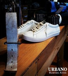 zapatillas de cuero blancas - tienda online