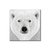 Oso polar en blanco y negro en internet