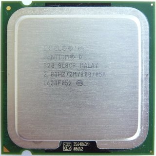 Intel Pentium D Processor 820, 2M Cache, 2.80 GHz, 800 MHz FSB, SL8CP