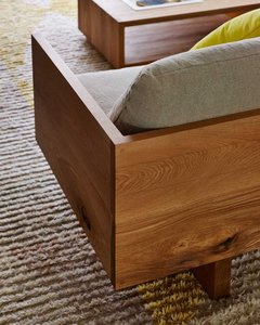 Sillón Cushion 3 cuerpos sustentable en madera y textil fibras naturales - tienda online