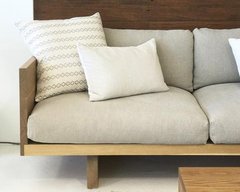 Sillón Cushion 3 cuerpos sustentable en madera y textil fibras naturales en internet