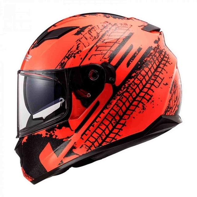 Casco naranja best sale y negro