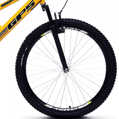 Bicicleta Aro 26 Dupla Suspensão 36 Raias Freios V-Brake Amarela - Colli - AMARELO - comprar online