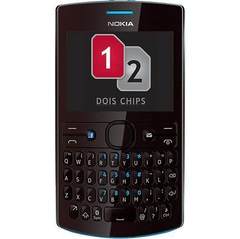 Celular Desbloqueado Nokia Asha 205 Preto/Azul com Dual Chip, Câmera VGA, Teclado QWERTY - comprar online