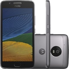 Celular Motorola Moto G5 XT1672 32GB Grafite, processador de 1.4Ghz Octa-Core, Bluetooth Versão 4.2, Android 7.1 Nougat, Quad-Band 850/900/1800/1900