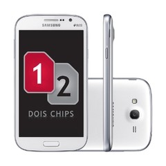 SAMSUNG GALAXY GRAN DUOS GTI9082 BRANCO COM DUAL CHIP, TELA DE 5", ANDROID 4.1, PROCESSADOR DUAL CORE, 3G E CÂMERA DE 8MP