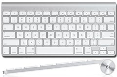 Teclado Wireless Keyboard Branco e Alumínio Apple - AEMC184BZB