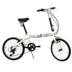 Bicicleta Dobrável Aro 20 Track & Bikes Smart Ciclo com 6 Marchas - Branca
