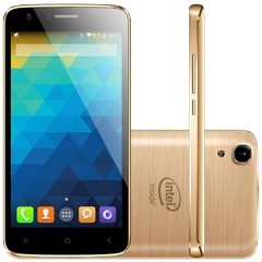Smartphone Qbex X-Gold w509 Desbloqueado Android 4.4 Tela 5'' 16GB 3G Wi-Fi Câmera 8MP - Dourado