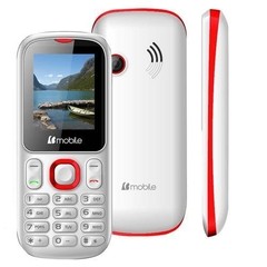 Celular Desbloqueado B-Mobile S750 Branco/Vermelho com Dual Chip, Câmera VGA, Rádio FM, MP3 e Bluetooth