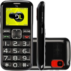 Celular Dl Yc110 24 Mb Para Idoso GSM 850/900/1800/1900 MHZ PRETO