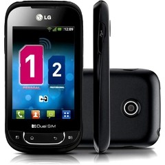 LG OPTIMUS NET DUAL SIM P698 PRETO DUAL CHIP CÂM 3.2MP, 3G, WI-FI, MP3, RÁDIO FM e BLUETOOTH