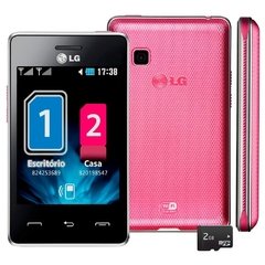 Celular Lg Dual Chip Câmera 2 Mp Tela 3.5 Wifi - T375 Rosa - comprar online