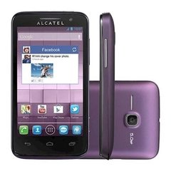 Celular Desbloqueado Alcatel One Touch M Pop Roxo Com Tela 4.0", Dual Chip, Câmera 5MP, Android 4.1, 3G, Wi-Fi, GPS, MP3, Rádio FM E Bluetooth