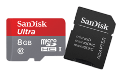 Cartão de Memória Sandisk(TM) Ultra® Microsdhc(TM) Uhs-I Com Adaptador 8Gb Classe 10 - comprar online