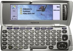 celular Nokia 9210 Communicator processador de 52Mhz, Bluetooth e WiFi , Teclado QWERTY Retrátil, sistema operacional Symbian 6.0 S80 1st Edition Crystal, Dual-Band 900/1800