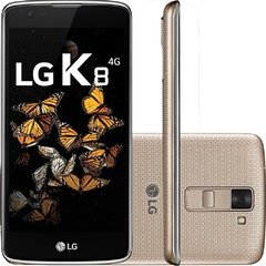 Smartphone LG K8 K350DS dourado Com 16GB, Dual Chip, Tela HD De 5,0", 4G, Android 6.0, Câmera 8MP E Processador Quad Core De 1.3 GHz