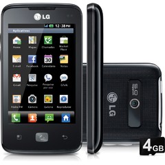 LG OPTIMUS HUB E510 preto, Android 2.3, Foto 5 Mpx, Quad Band (850/900/1800/1900)