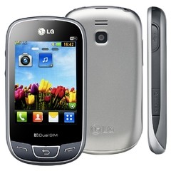 Celular LG T515 com Acesso ás Redes Sociais, Dual Chip, Câmera 2MP, Rádio FM, MP3, Touch screen, Bluetooth, Wi-Fi, Fone e Cartão 2GB na internet