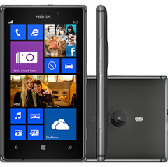 Celular Desbloqueado Nokia Lumia 925 Preto Com Windows Phone 8, Tela 4.5", Processador 1.5GHz Dual Core, Câmera 8.7MP, 3G, 4G, Wi-Fi E Bluetooth