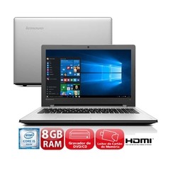 Notebook Lenovo IdeaPad 310 com Intel® Core(TM) i5-6200U, 4GB, 1TB, Gravador de DVD, Leitor de Cartões, HDMI, Wireless, Bluetooth, LED 14" e Windows 10