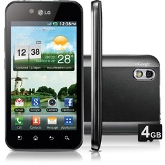 Celular LG Optimus Black P970, Android 2.2, Câmera 5MP, Wi-Fi, 3G, Touch Screen, MP3, Rádio FM, Bluetooth, Fone e Cartão 4GB