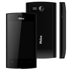 Smartphone Philco Phone 350B Preto com Dual Chip, Tela 3,5", Android 4.0, Câmera 3MP, MP3, Rádio FM, GPS, Wi-Fi e Bluetooth - Infotecline