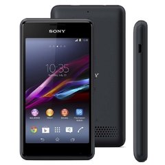 Smartphone Sony Xperia E1 D2114 Preto com Dual Chip, Tela de 4", Tv Digital, Câmera 3MP, Processador de 1,2 GHz, Android 4.3, 3G, Wi-Fi e aGPS