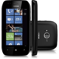 Celular Nokia Lumia 710 Preto com Windows Phone, Câmera 5MP, Touch Screen, 3G, Wi-Fi