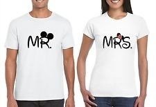 2 Playeras Disney Mickey Minnie Mr Y Mrs 100% Calidad