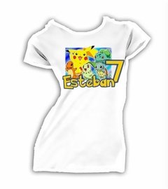 Playera Pokemon Todas Tallas Personalizada Pikachu P/fiesta - comprar en línea