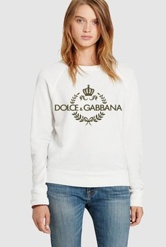 Sudadera Dolce Gabanna Blanca Moda Logo Edicion 2018