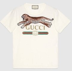 Playera Gucci Logo Leopard