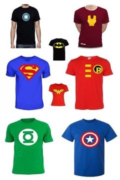 Playeras De Remate Superheroes Logos Todas Tallas! en internet