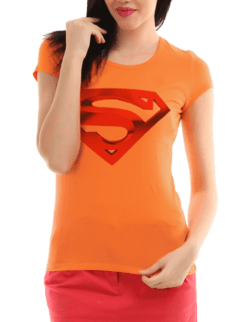 Playera blusa de logo Superchica