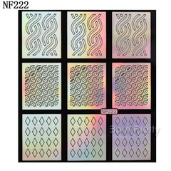 Laser Nail Vinyls Damask Nail Art Manicure Stencil Stickers NF222