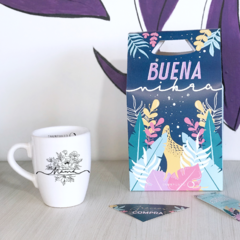 Taza Bombé - Mamá - flores - - tienda online