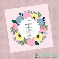 Invitación digital para casamientos | Flores - Modelo 15 - comprar online