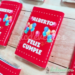 40 Chocolates 8 gr personalizados cumpleaños - tienda online