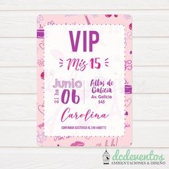 50 Invitaciones VIP PINK PARIS - comprar online