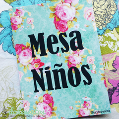 Números de mesa 15 X 21 cm [Elegí la cantidad] - tienda online